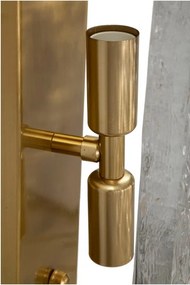 Sklenené nástenné svietidlo v zlatej farbe Oblin – Mauro Ferretti