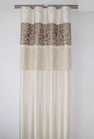 DomTextilu Svetlobéžový elegantný spálňový dekoračný set s ornamentami vo vzore kvetov  1 prehoz, 2 obliečky na vankúše a 1 záves Béžová 4602 Béžová