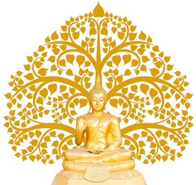 Originálna samolepiaca tapeta zlatý Budha pri strome života