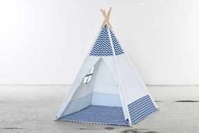 HOMCOM Detský Teepee Stan pre Deti od 3 rokov Drevený Tipi s Okienkom, Podložkou a Prepravnou Taškou do Interiéru a Exteriéru 120x120x155 cm Šedý | Ao