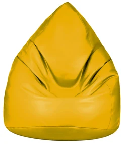 JAKS Mini sedací vak žltý eko koža