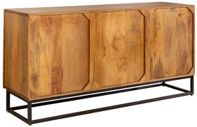 Dizajnová komoda Zorpi 140 cm – masívne mangové drevo / hnedá