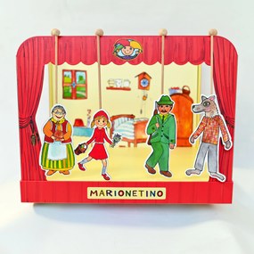 MARIONETINO Bábkové divadlo – Červená Čiapočka a Janko a Marienka (kompletný set, 9 bábok)