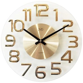 Nástenné hodiny JVD HT098.1 Gold, 35cm