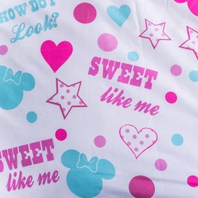 Detské obliečky na jednolôžko z mikrovlákna 140x200 cm Minnie Sweet Like Me - Jerry Fabrics