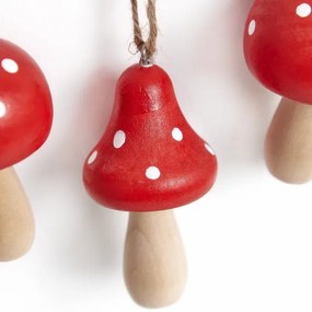 Závesná vianočná dekorácia VETTIN červené hríby 867151 (3 ks)