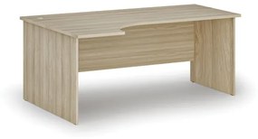 Kancelársky rohový pracovný stôl PRIMO WOOD, 1800 x 1200 mm, ľavý, dub prírodný