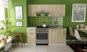 Kuchynský blok Irma, biela/dub sonoma