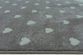 Detský koberec Smart Kids 22721 Grey – sivý so vzorom zajaca Rozmer: 140x190 cm