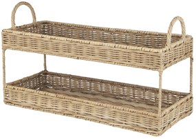 Ib Laursen Dvojposchodový podnos z ratanu Handles