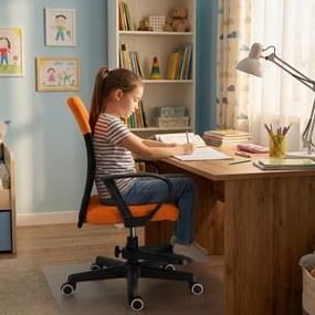 Detská stolička Neoseat MONKEY s podnožou — látka, čierna / oranžová