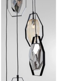 Diamond Spiral visiaca lampa čierna