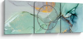 Abstraktný obraz (s hodinami) (90x30 cm)