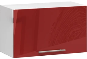 Závěsná kuchyňská skříňka Olivie W 60 cm bílá/červená lesklá