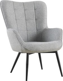 Kreslo Hannah, svetlo šedá tkanina