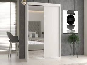 Šatníková skriňa IGA so zrkadlom 120 cm biela
