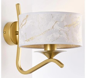 Jupiter 2111 - Nástenné svietidlo KASZMIR 1xE27/15W/230V biela/zlatá/mramorový dekor