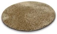 styldomova Tmavo-béžový koberec shaggy narin P901 kruh