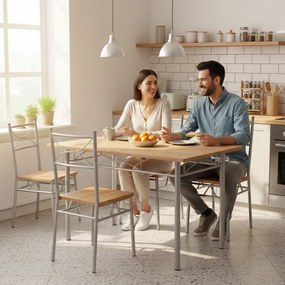 Casaria Jedálenská súprava PAUL, 5-dielna, prírodná hnedá