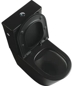 WC kombi Jungborn FLORIEL ONE 64 bez splachovacieho kruhu vč. WC dosky SWN321 (MATT BLACK)