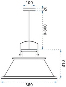 Toolight - Stropné svietidlo ASTI B 1xE27, čierna-zlatá, OSW-00179