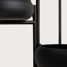 Stojan na kvety BUUBLE s kvetináčmi, čierny 771095