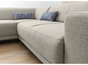 Béžová rozkladacia/s úložným priestorom rohová pohovka (ľavý roh/do L) Classy Sophie – Miuform