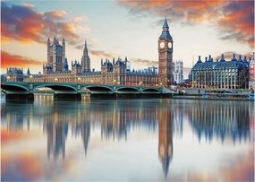 Sklenený obraz - Londýnske Houses of Parliament (70x50 cm)