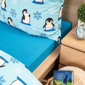 4Home froté prestieradlo tmavo modrá, 160 x 200 cm