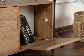 Konzolový stolík v dekore borovice v prírodnej farbe 29,5x120 cm Solace – Kalune Design