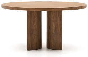 Okrúhly jedálenský stôl s doskou v dekore orechového dreva ø 150 cm Nealy – Kave Home