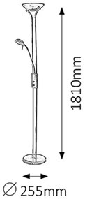 Rabalux 4076 - Stojaca lampa BETA 1xR7s/230W + 1xG9/40W