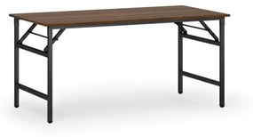 Konferenčný stôl FAST READY s čiernou podnožou, 1600 x 800 x 750 mm, orech