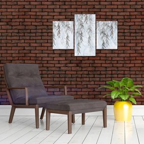 Obraz - Vŕbové vetvičky v modrom pozadí (90x60 cm)