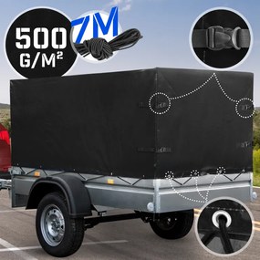 Prepravná plachta na vozík 500 g/m2 čierna