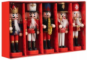 Vianočné ozdoby NUTCRACKER sada 5 ks, farebné