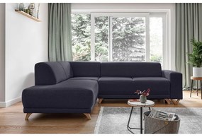 Antracitová rozkladacia/s úložným priestorom rohová pohovka (ľavý roh/do L) Classy Sophie – Miuform