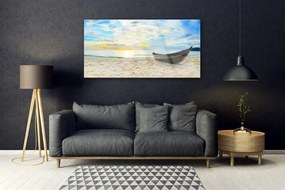 Obraz plexi Szklane loďku plaża morze 120x60 cm