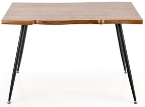 Stôl Larson 120x80 Mdf/Oceľ – Dub Naturalny/Čierna