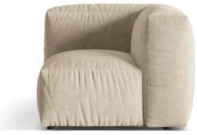 Béžový zamatový modul pohovky (variabilný) Martina – Micadoni