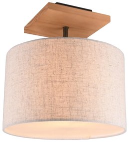 Svetlosivé stropné svietidlo s textilným tienidlom Elmau – Trio