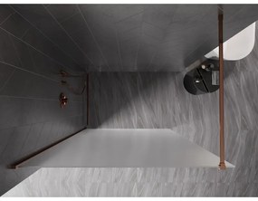 Mexen, Mexen Kioto-X sprchová stena 110 x 200 cm, matná 10 mm, ružové zlato - 800-110-101-60-30-X