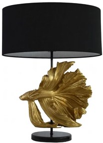 Stolová lampa Fisch Crowntail čiernozlatá
