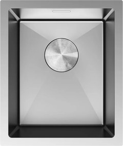 Mexen Trixo, 1-komorový nerezový drez 370 x 440 mm, brúsená oceľ, 6412371000-01