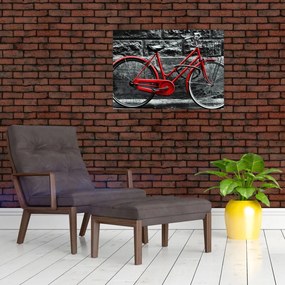 Sklenený obraz - Historický bicykel (70x50 cm)