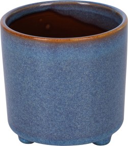 Home Styling Collection Porcelánový kvetináč s troma nohami, 12 cm Farba: Modrá