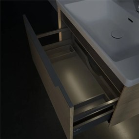 VILLEROY &amp; BOCH Subway 3.0 závesná skrinka pod umývadlo, 1 zásuvka, s LED osvetlením, 772 x 478 x 429 mm, Nordic Oak, C573L0VJ