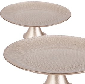 Sklenený servírovací podnos na nohe Champagne, (fi) 28 cm