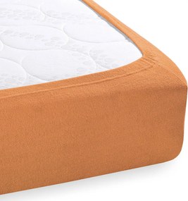 Detské froté napínacie prestieradlo do postieľky FR-022 Okrové 60 x 120 x 10 cm - do postieľky