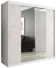 Skriňa Marmur T1 200 biely/mramor biely